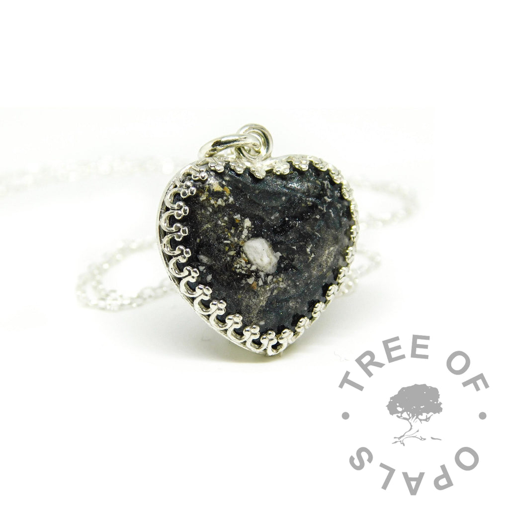 Crown Heart Necklace Settings