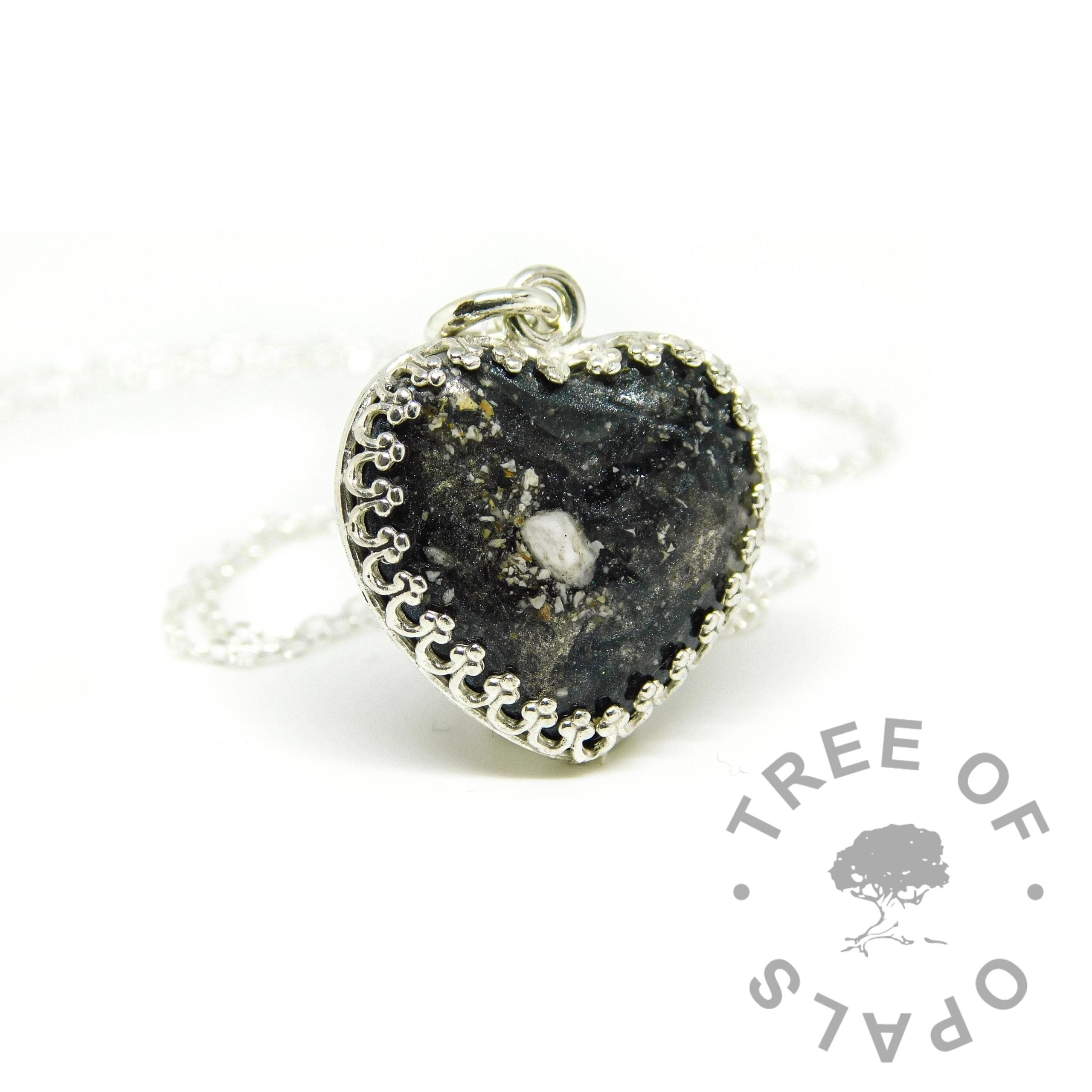 Crown Heart Necklace Settings