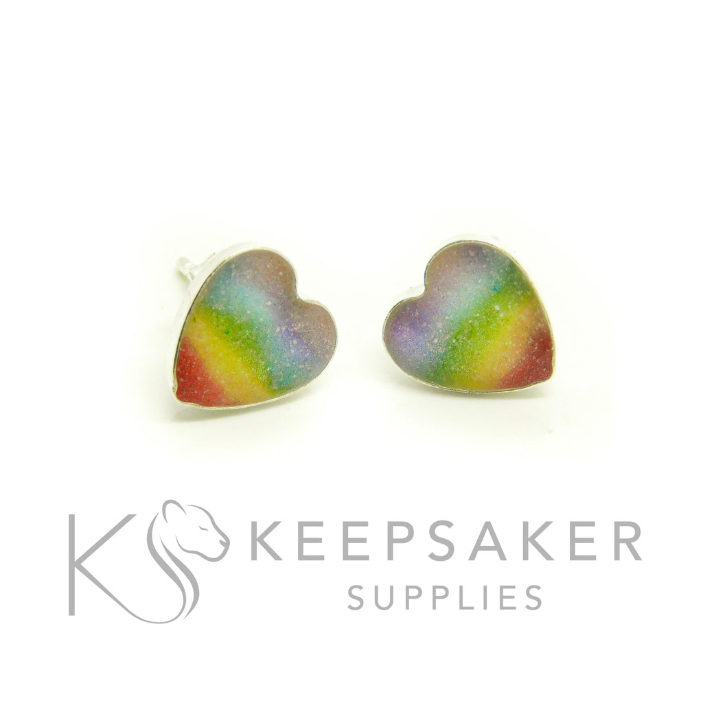Bezel Stud Earrings