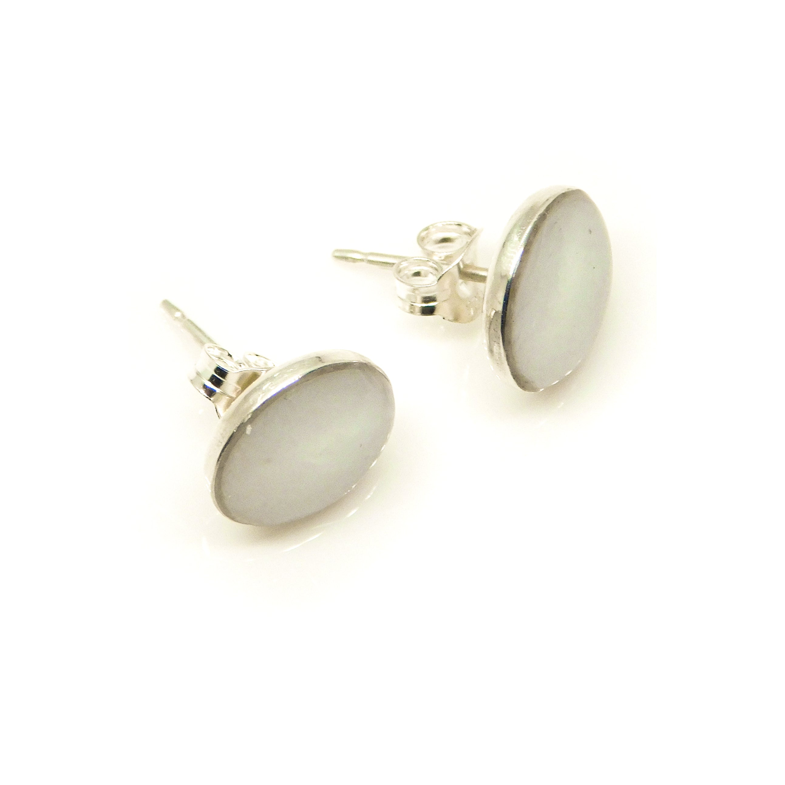 Bezel Stud Earrings