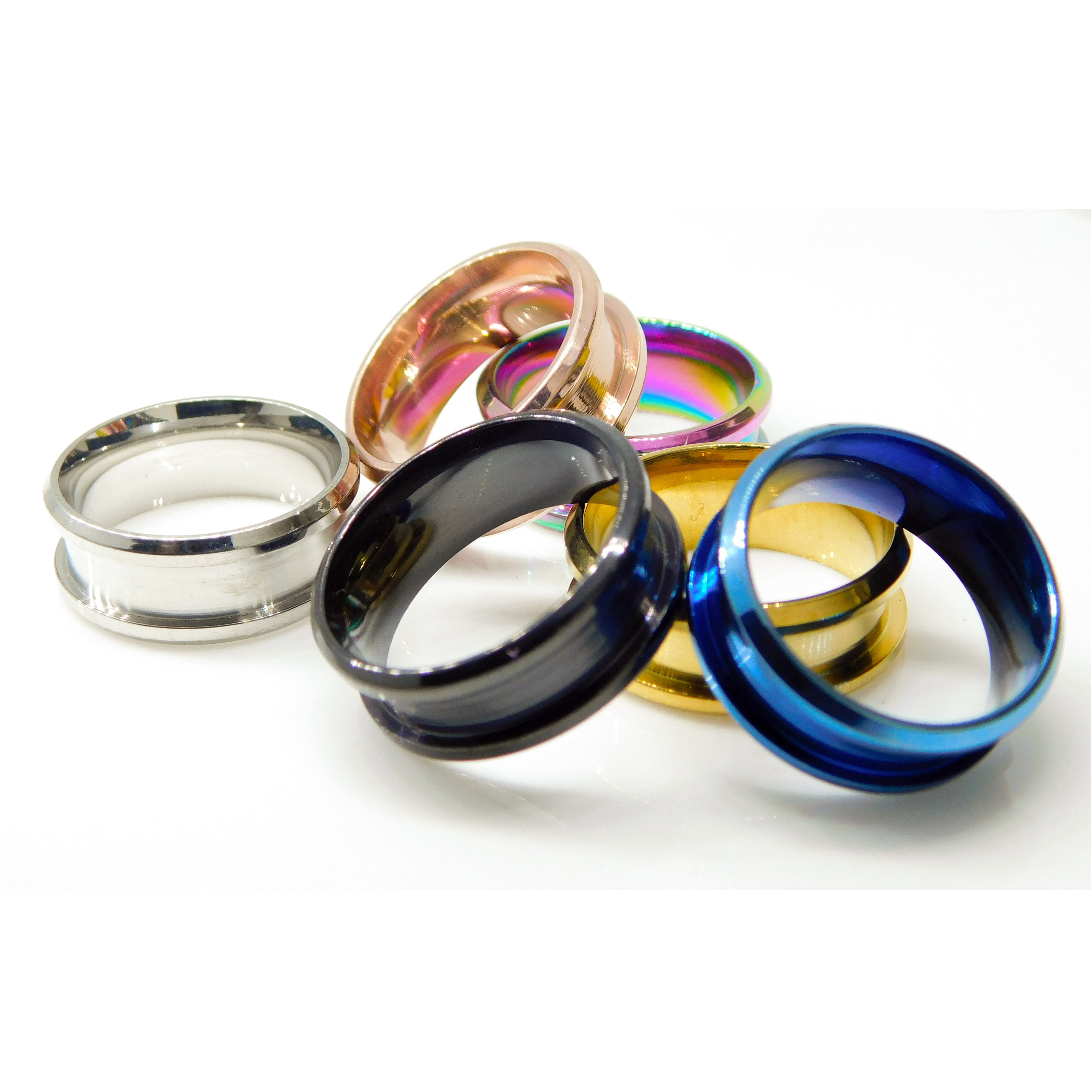 Stainless Steel Channel Ring Setting