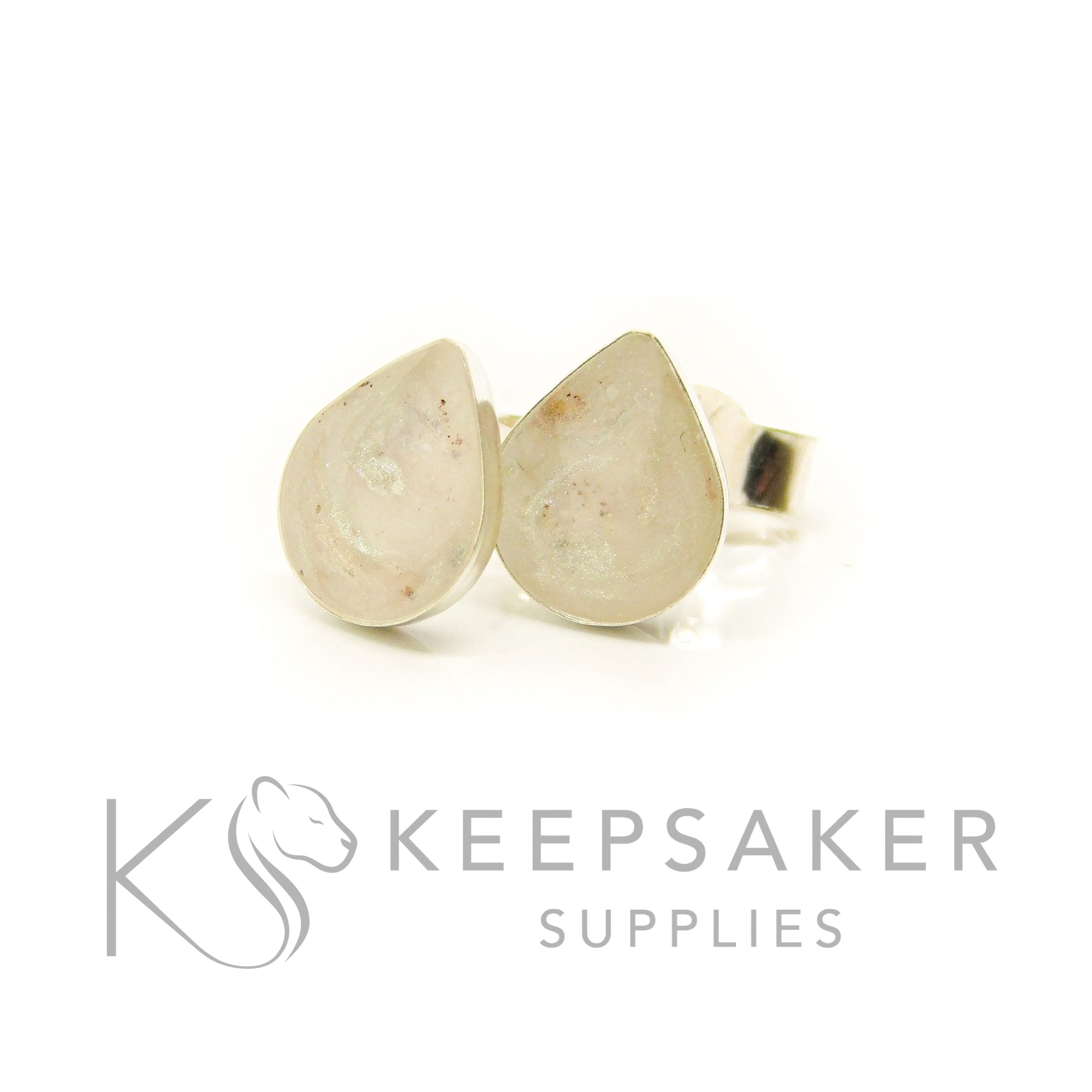 Bezel Stud Earrings