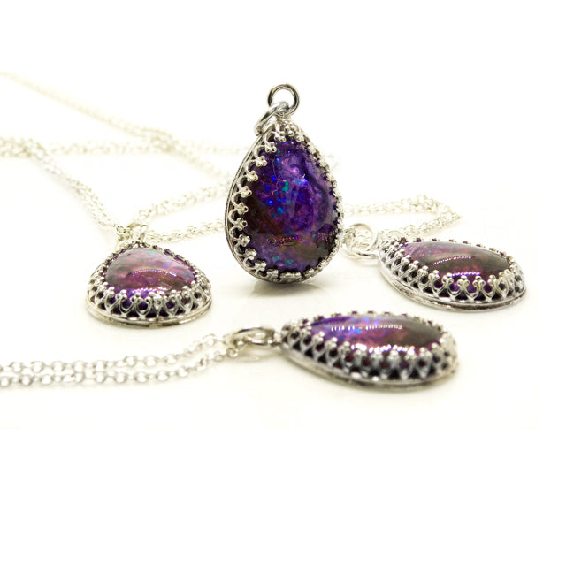 Crown Teardrop Necklace Settings