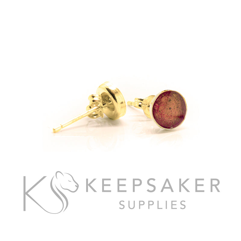 Gold Filled Bezel Stud Earrings