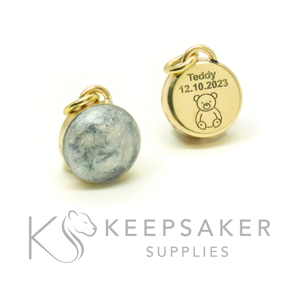 Solid Gold Round Bezel Necklace