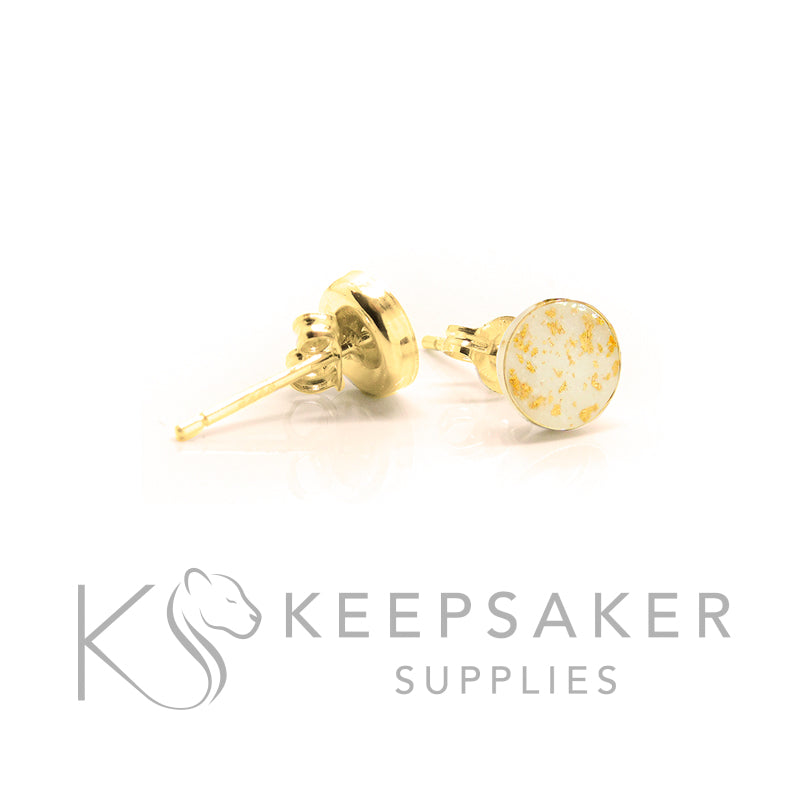Gold Filled Bezel Stud Earrings