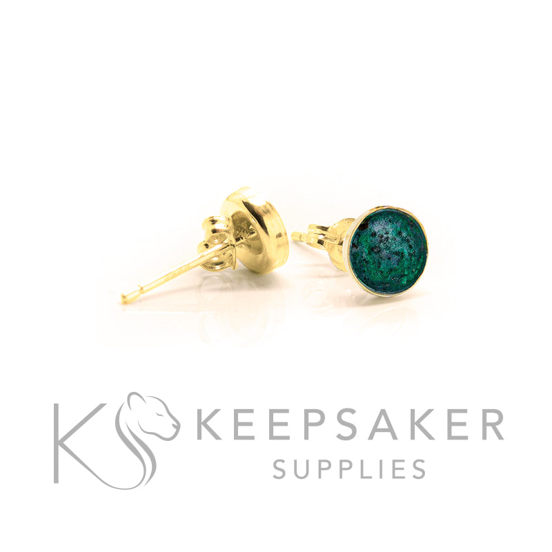 Gold Filled Bezel Stud Earrings