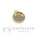 Solid Gold Round Bezel Necklace