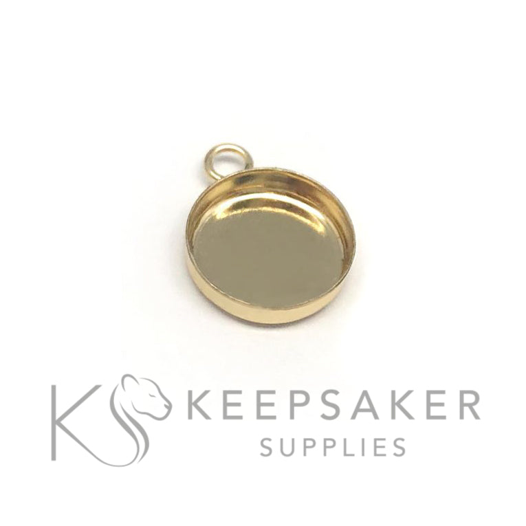 Solid Gold Round Bezel Necklace