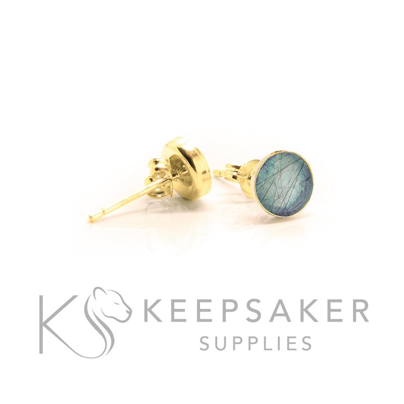 Gold Filled Bezel Stud Earrings