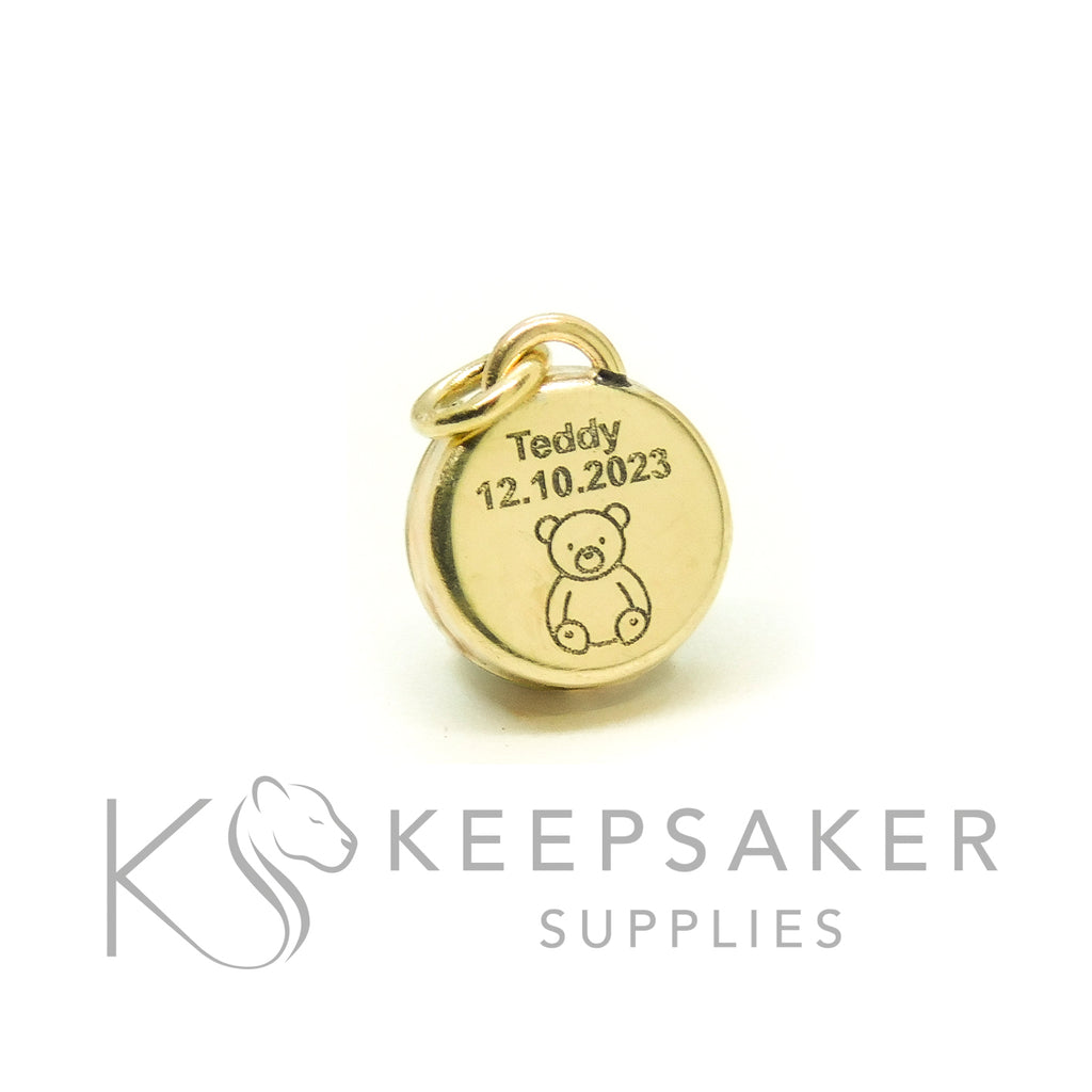 Solid Gold Round Bezel Necklace