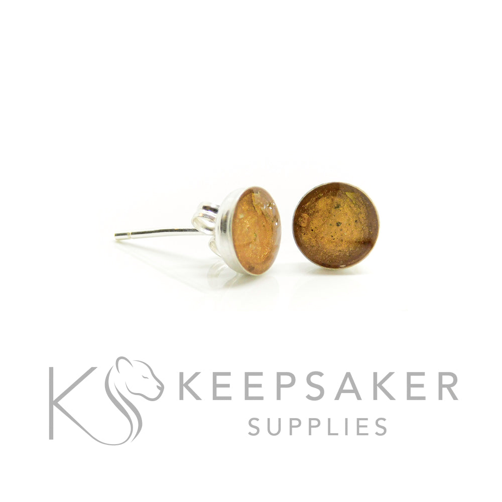 Bezel Stud Earrings