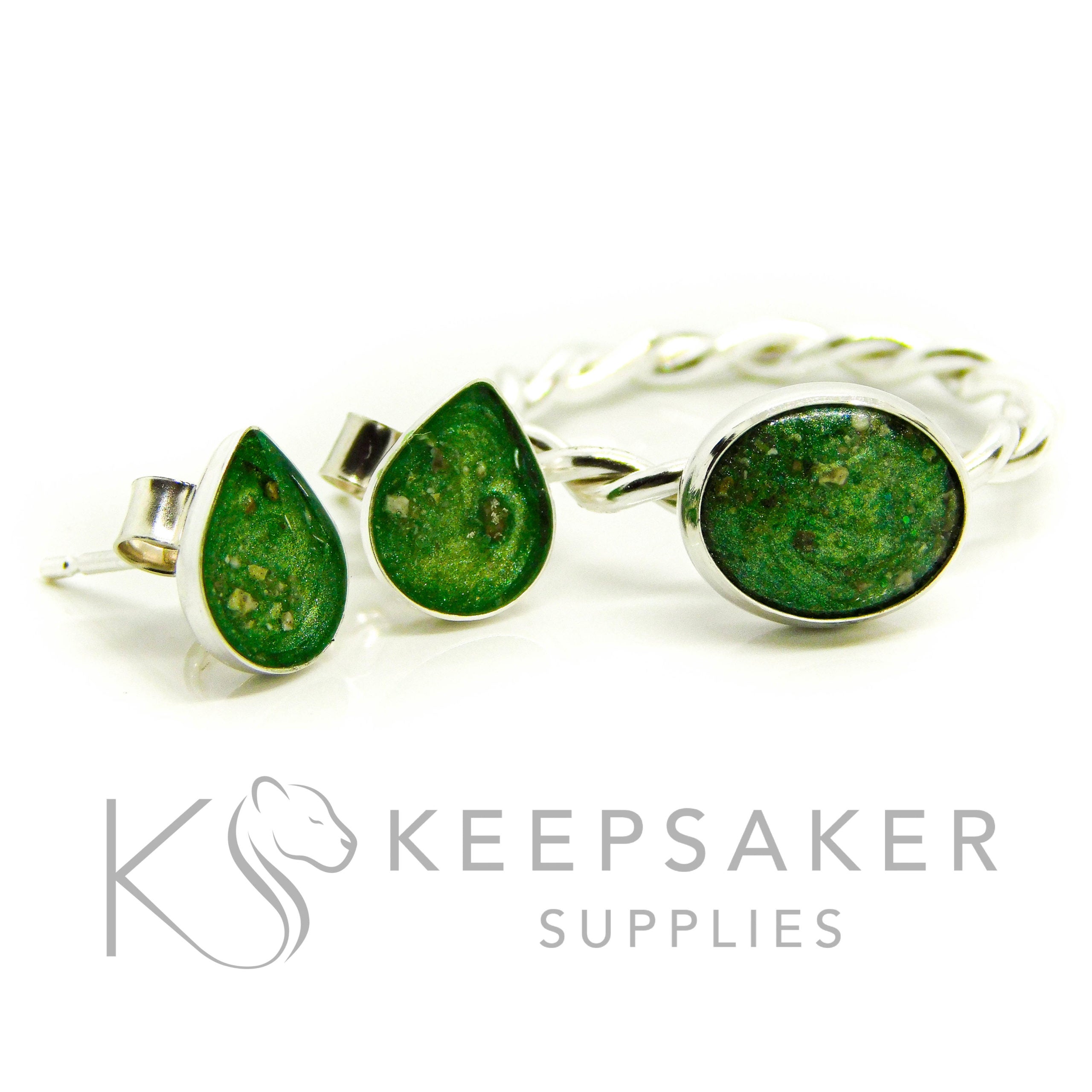 Bezel Stud Earrings