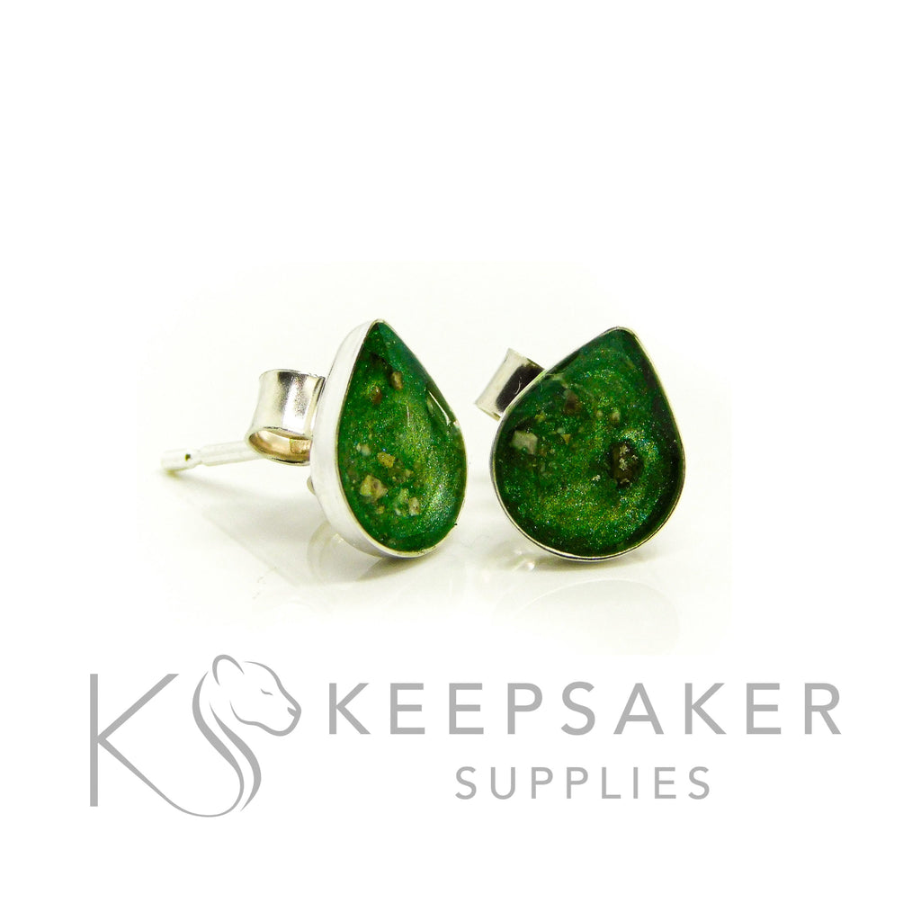 Bezel Stud Earrings