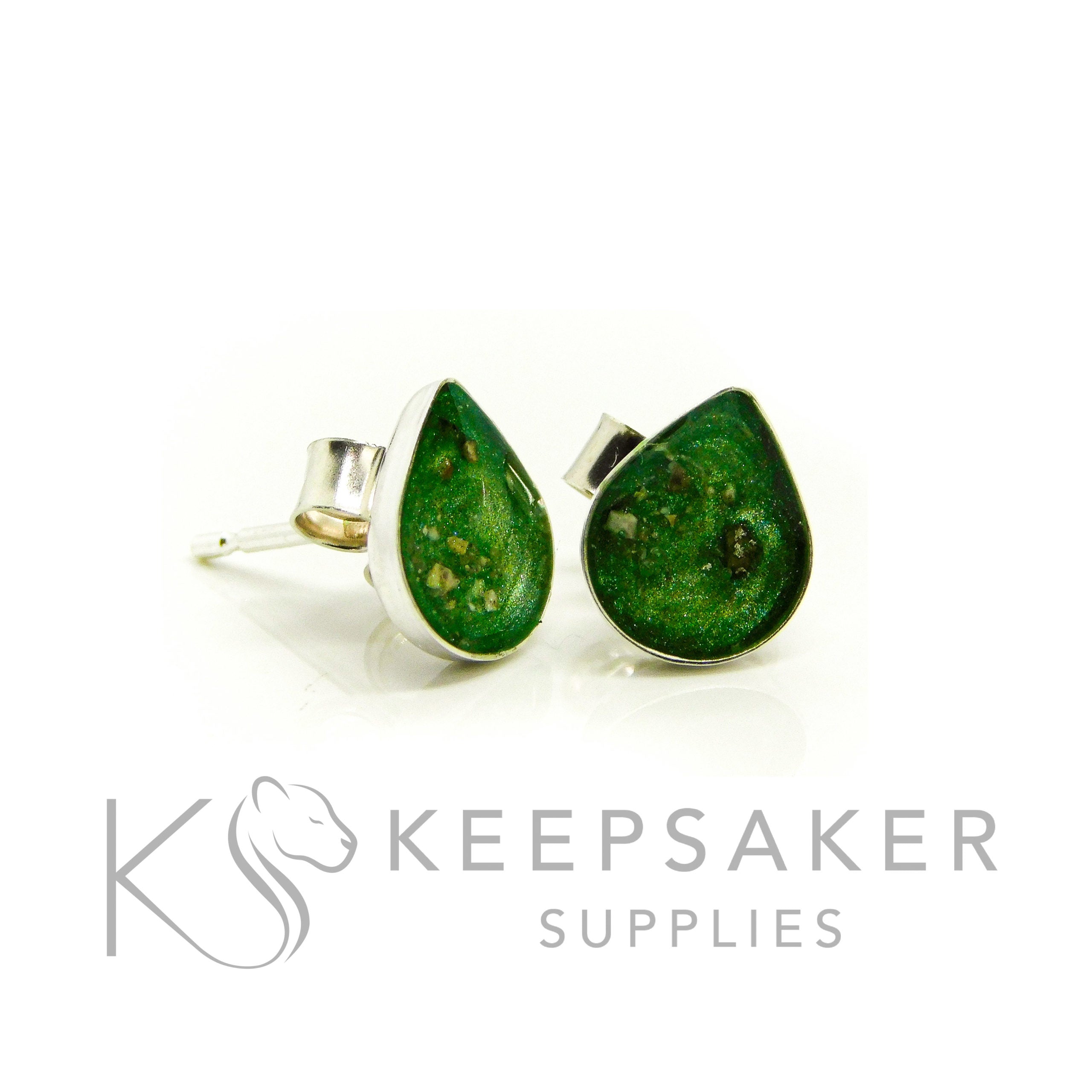 Bezel Stud Earrings