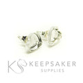 Bezel Stud Earrings