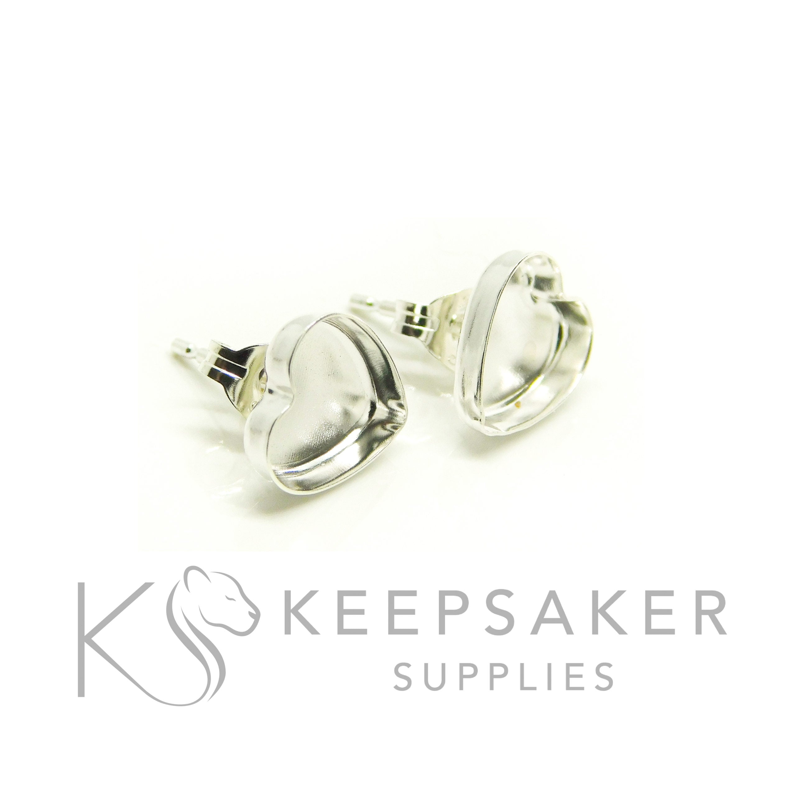 Bezel Stud Earrings