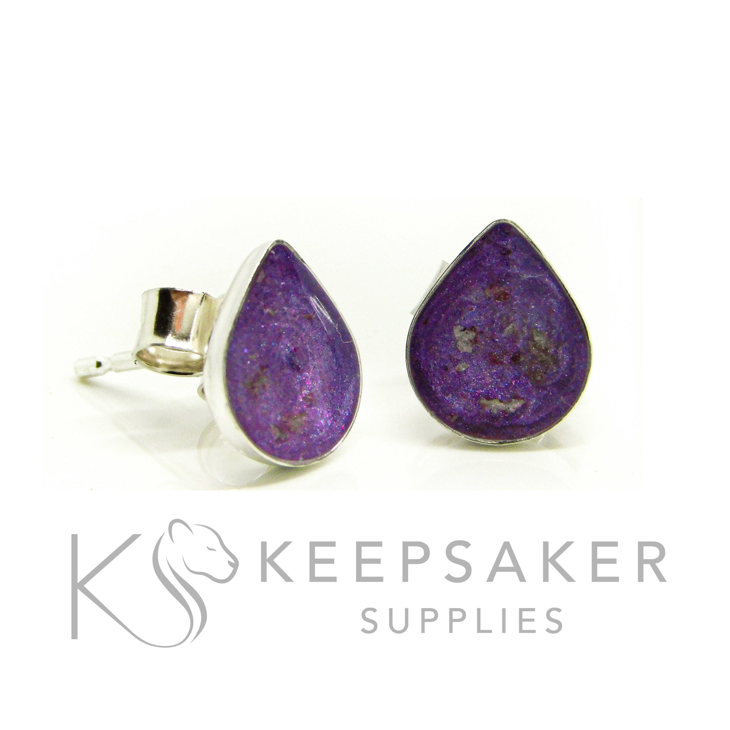 Bezel Stud Earrings
