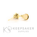 Gold Filled Bezel Stud Earrings