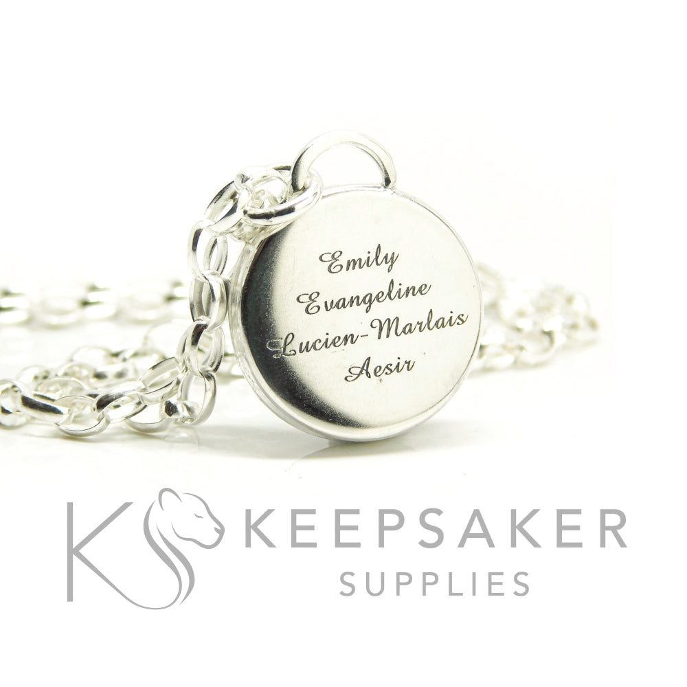 Round Bezel Necklace Settings