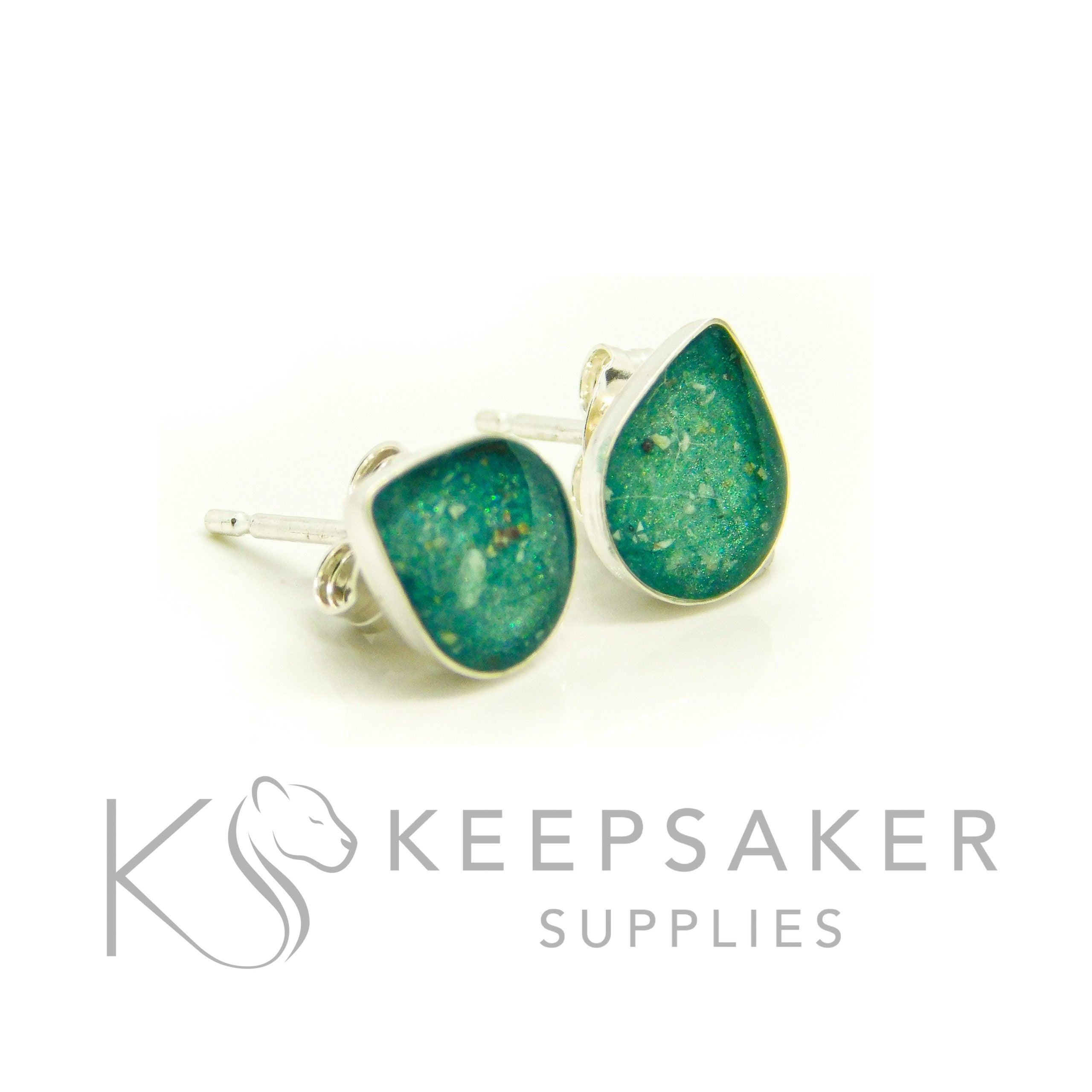 Bezel Stud Earrings