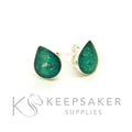 Bezel Stud Earrings