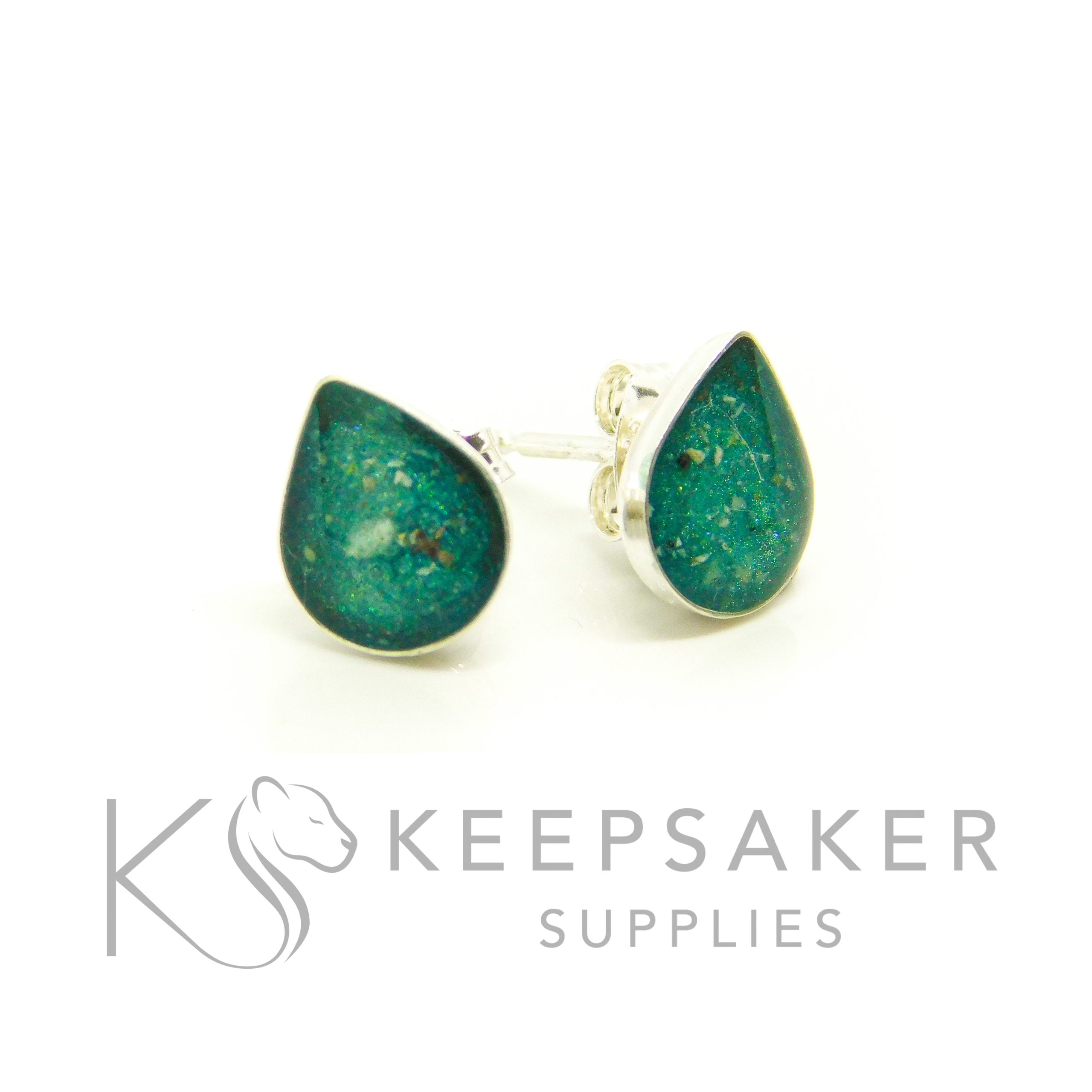 Bezel Stud Earrings