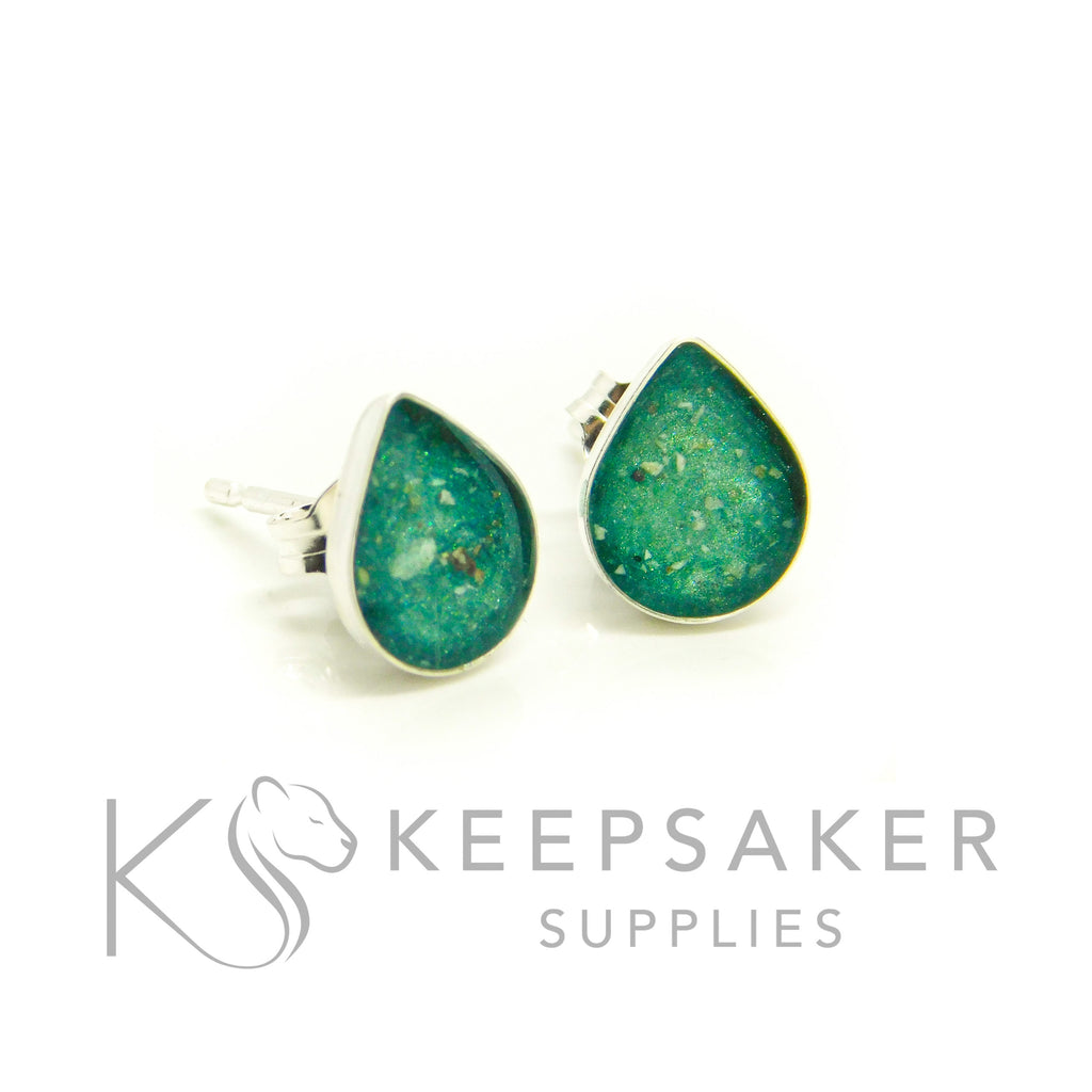 Bezel Stud Earrings