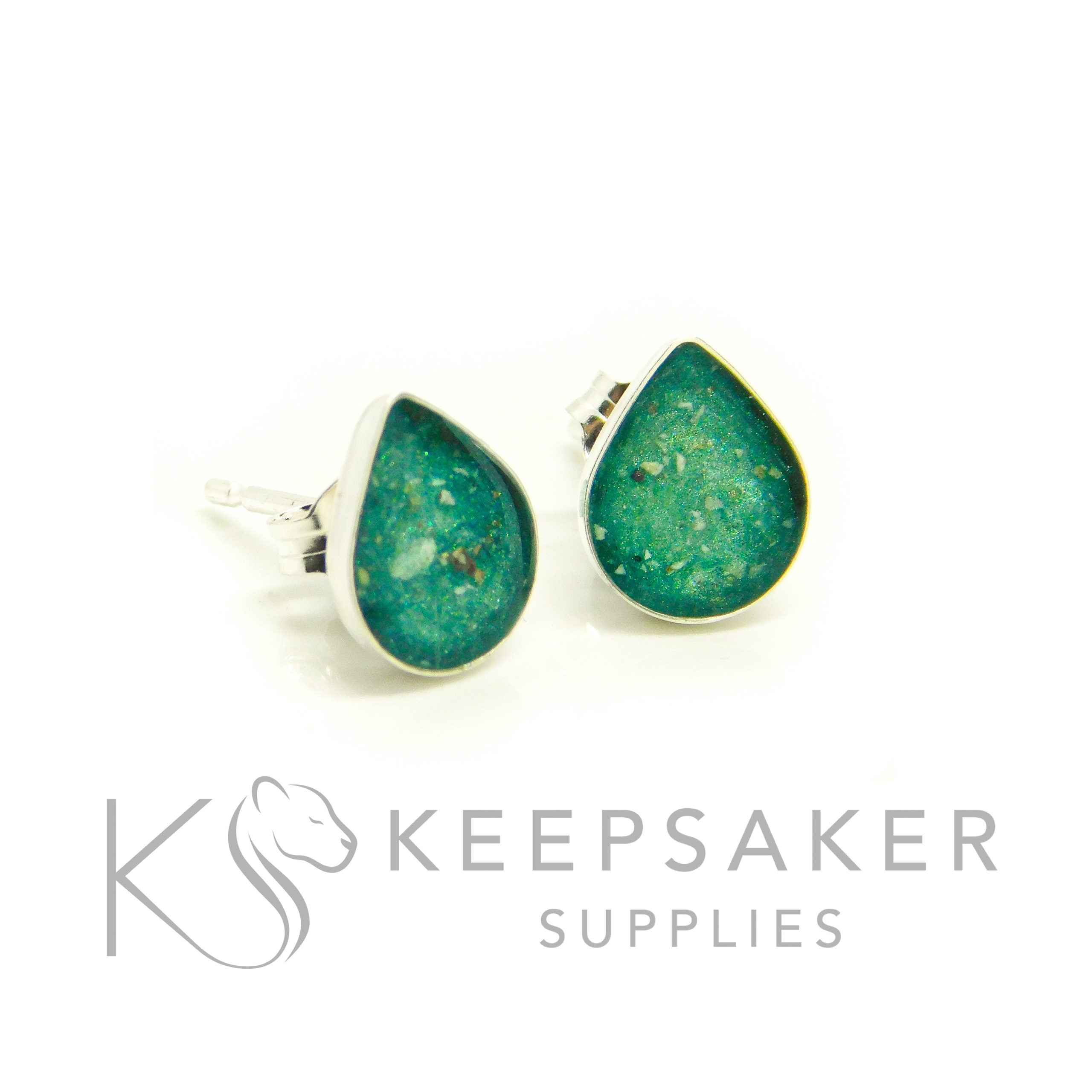 Bezel Stud Earrings