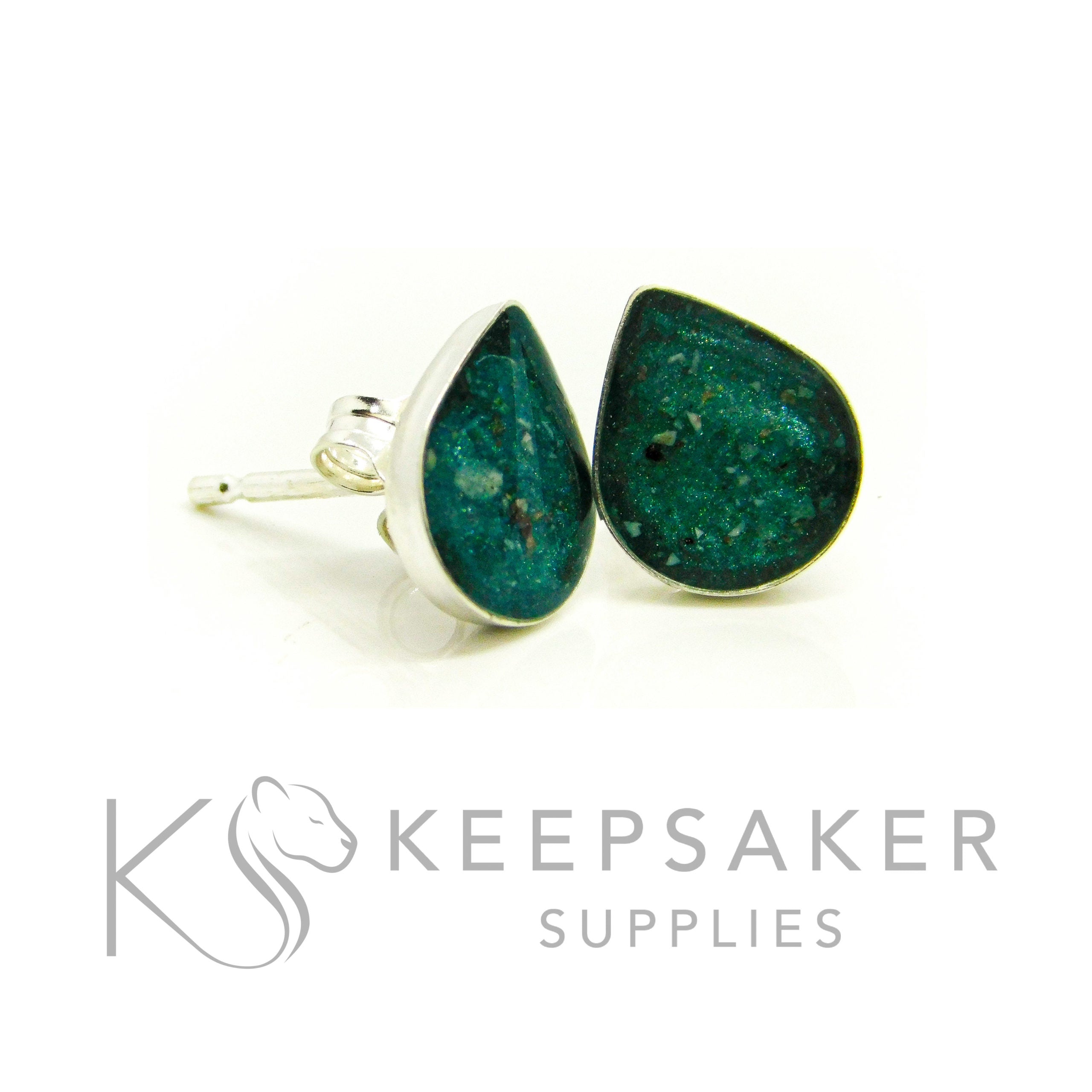 Bezel Stud Earrings