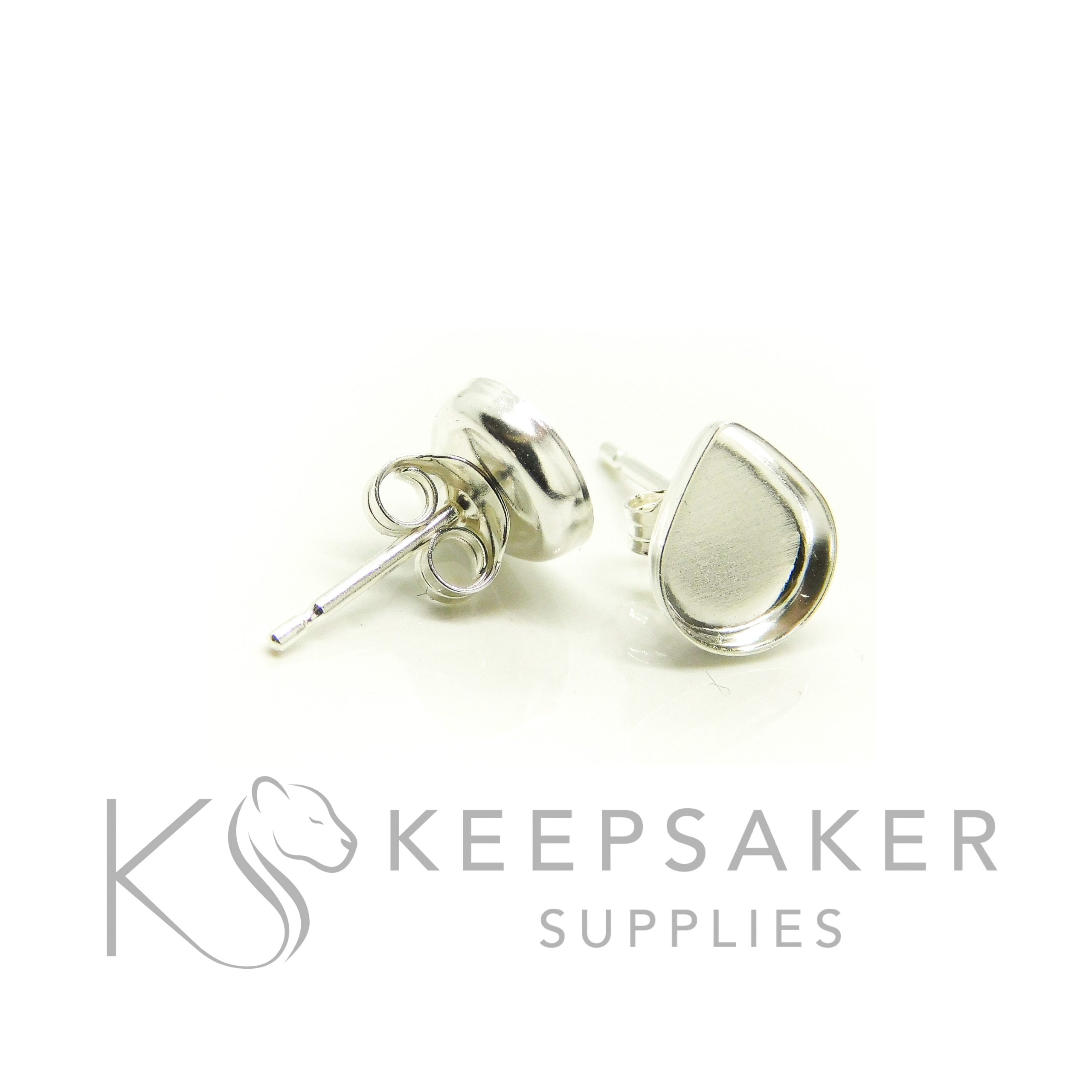 Bezel Stud Earrings