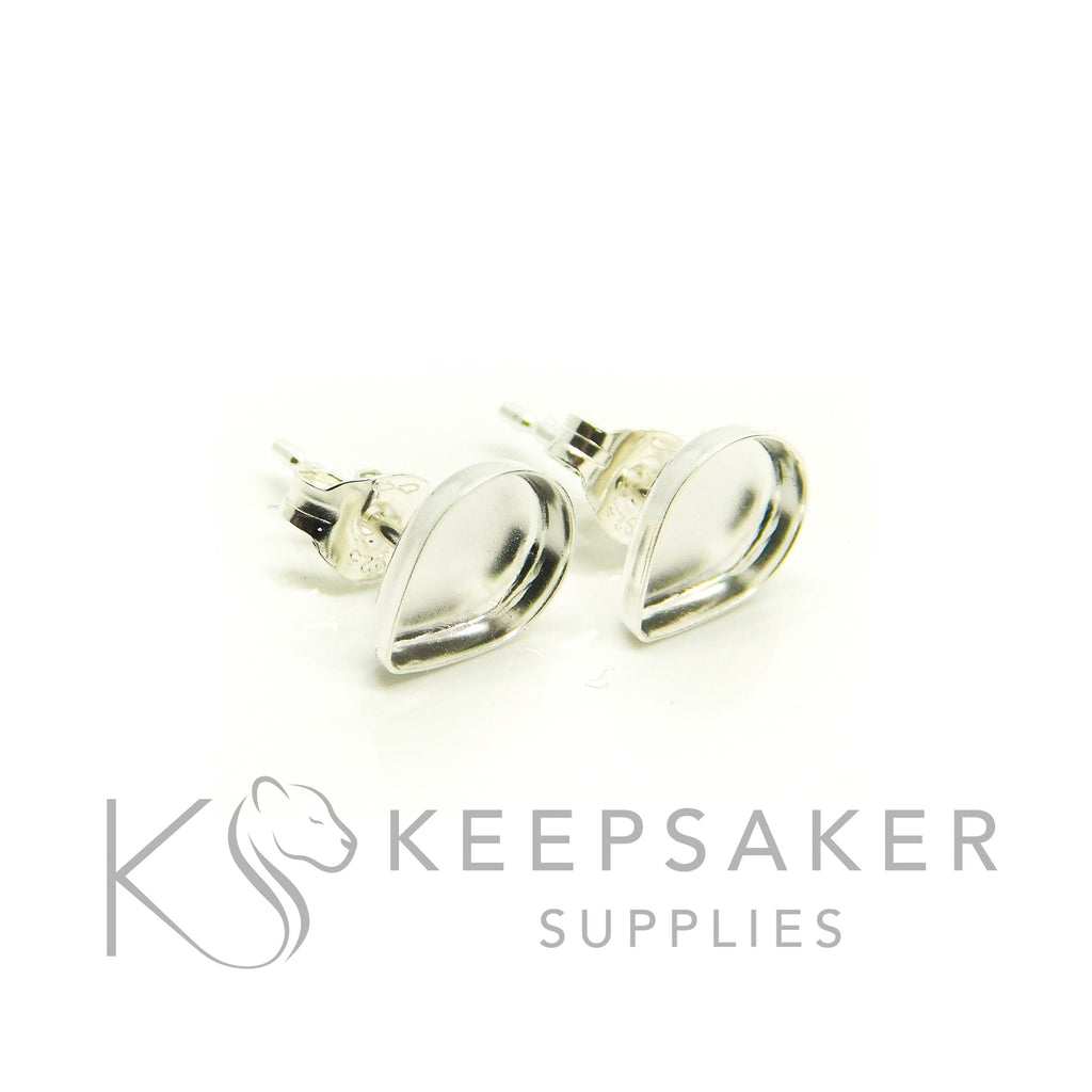 Bezel Stud Earrings