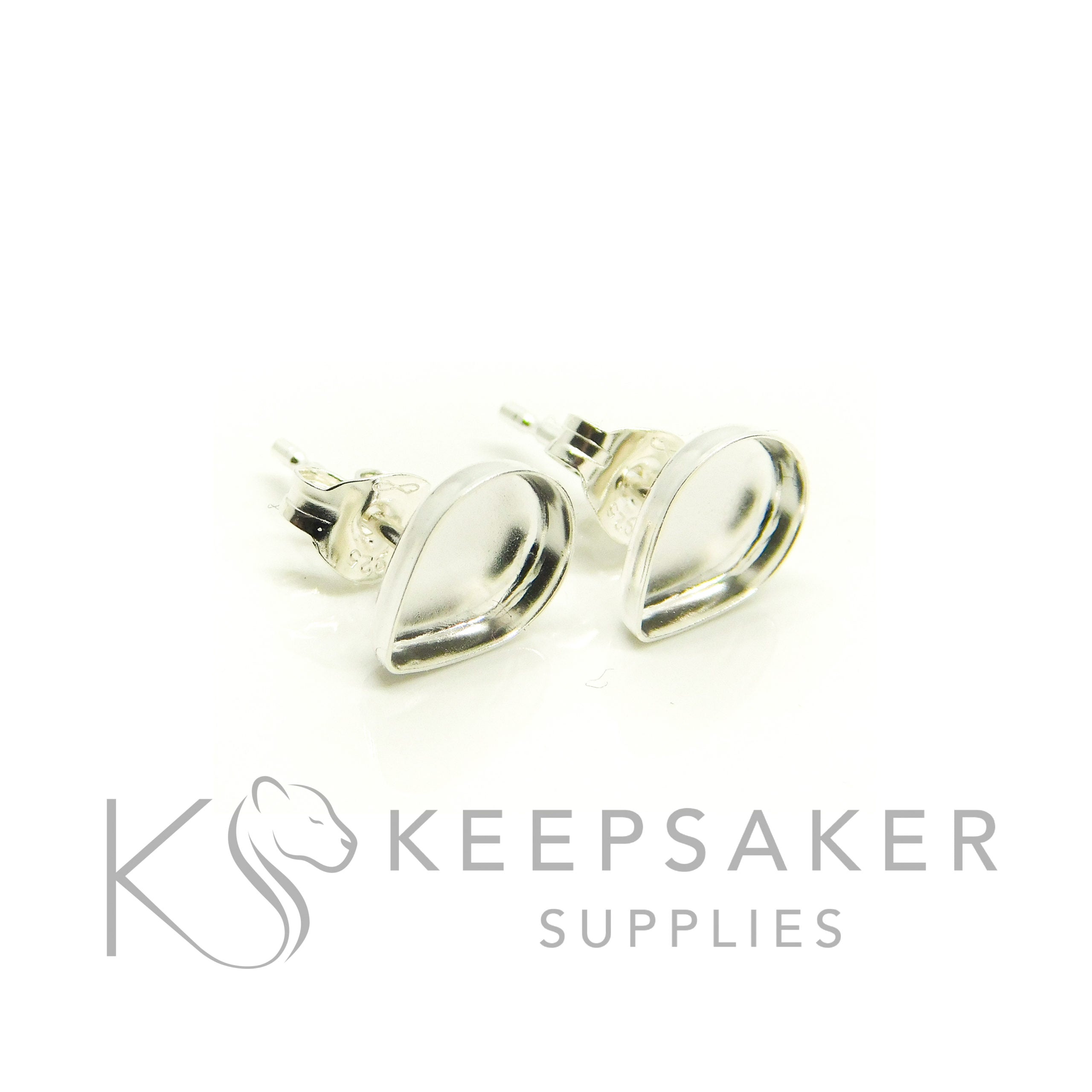 Bezel Stud Earrings