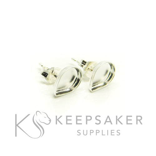 Bezel Stud Earrings