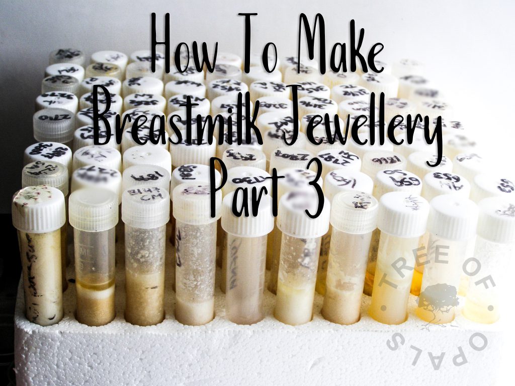 how to make breastmilk jewellery part 3
