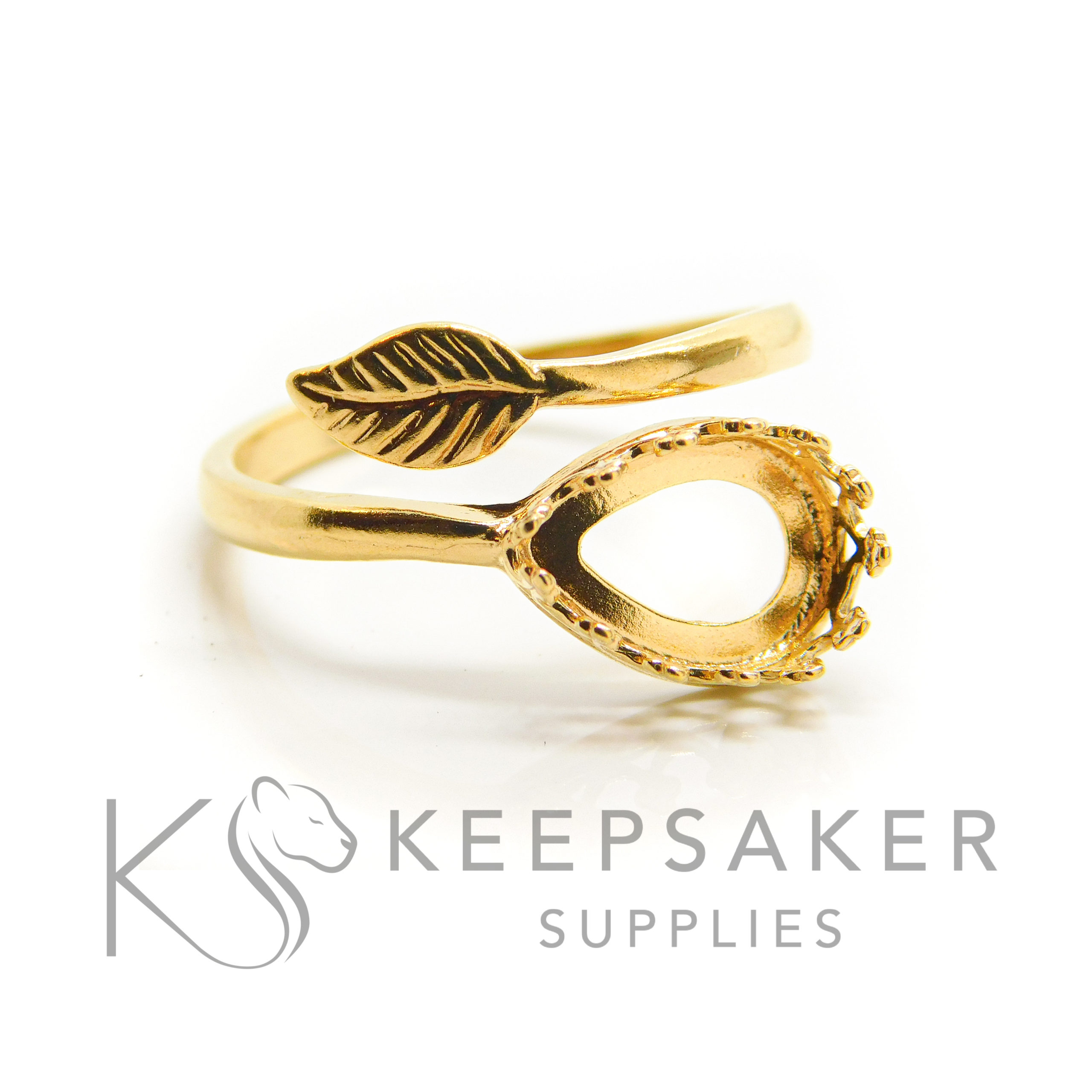 Gold Plated Vermeil Adjustable Crown Rings ⋆ Keepsaker Supplies