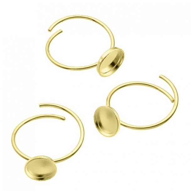 Gold Plated Vermeil Adjustable Ring ⋆ Keepsaker Supplies ⋆ Resin