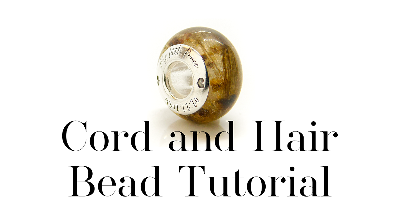 Cord and Hair Bead Tutorial with Core Painting Technique - making baby keepsake jewellery using a silicone mould. This technique is ideal for making beads for your clients' Pandora style bracelets. Finishing the bead with a painted core then adding a solid sterling silver engraved core finding. This technique is ideal for our bead cores here which are solid sterling silver.