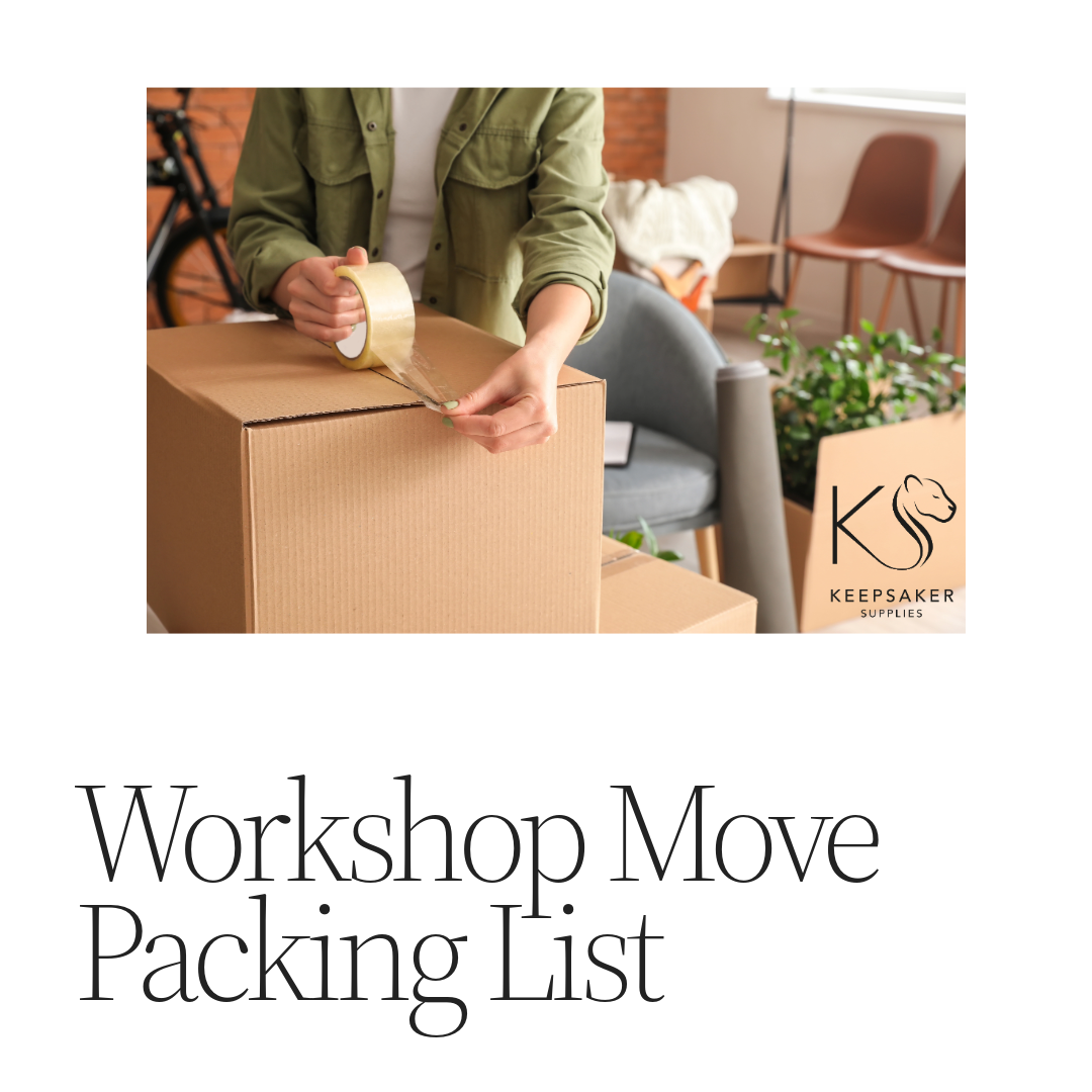 Workshop Move Packing List Here's a handy little list for anyone moving their jewellery workshop, studio or other keepsake and artistic business. I looked on Google and couldn't find anything so I've typed this out and hoping it will help someone. Is there anything I've forgotten?