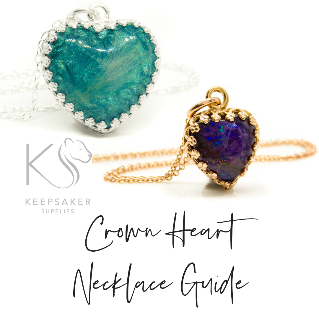 Crown Heart Necklace Guide Treat your memories like royalty with our Crown Heart Necklace kits. We have been teaching this craft for over a decade and even showcased our flagship designs on This Morning. You do not need to be a professional to create high-end, regal jewellery. Whether you are crafting for yourself on a budget or looking to build a professional business, we provide everything you need to create your own crown jewel today.
